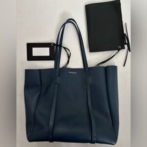 Balenciaga Everyday Tote Bag Leather Small Navy Blue Color